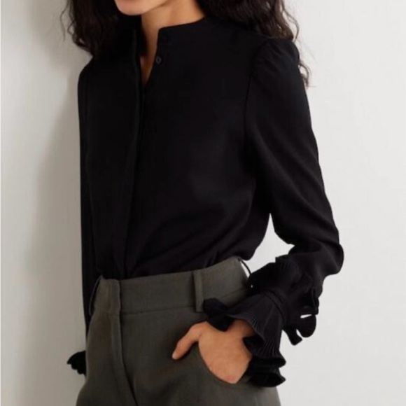 NWT Co Collection PLEATED CUFF SHIRT BLACK
L. - Picture 2 of 11